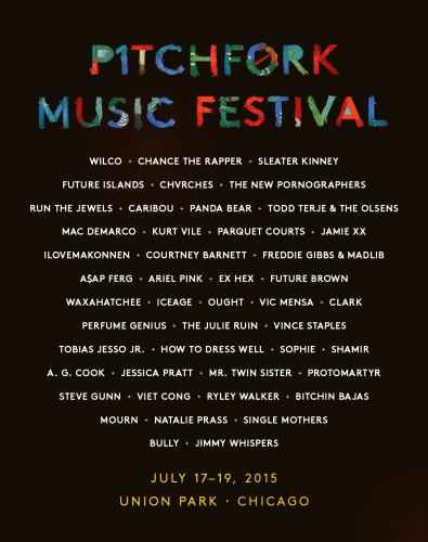 Pitchfork 2015 Lineup