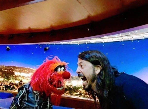 Video: Dave Grohl vs. Animal in a Muppets Drum-Off; Perform “Learn To Fly”