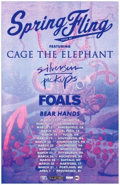 Cage The Elephant, Silversun Pickups, Foals Announce “Spring Fling Rock AF” 2016 Tour