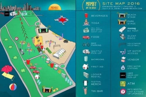 Mamby on the beach Map