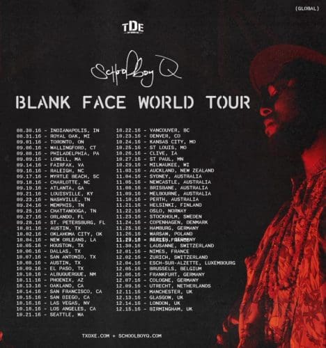ScHoolboy Blank Face World Tour