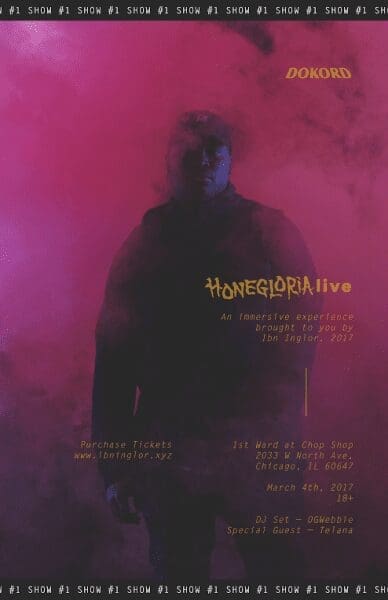 Ibn Inglor Announces ‘HonegloriaLIVE’ at 1st Ward on 3/4