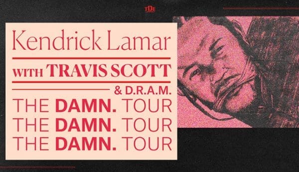 Kendrick Lamar Announces The DAMN. Tour feat. Travis Scott and D.R.A.M.