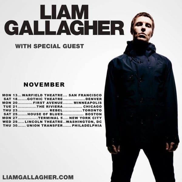 Liam Gallagher Announces Fall 2017 Solo Tour