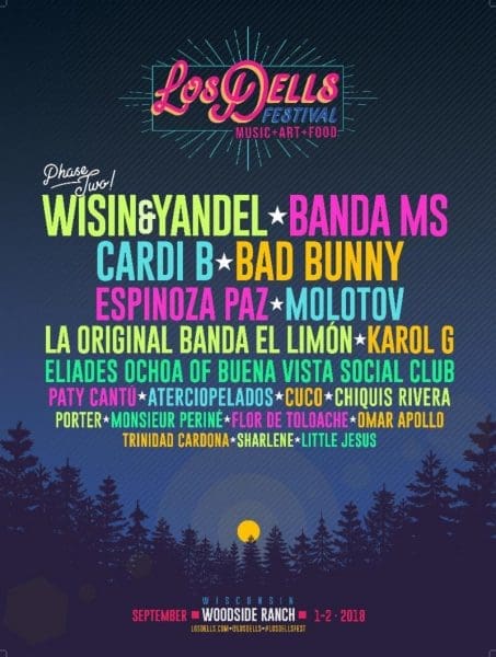 Los Dells Reveals 2nd Phase of 2018 Lineup feat. Cardi B