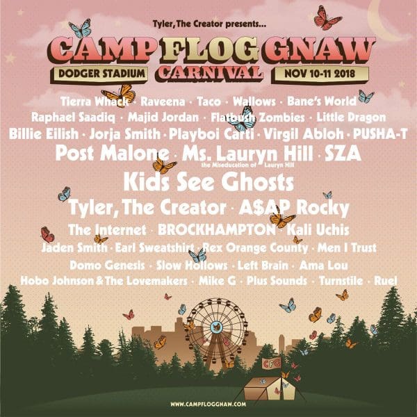 Camp Flog Gnaw 2018 Lineup Announced feat. Kanye West + Kid Cudi, ASAP Rocky, SZA