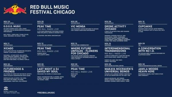 Red Bull Music Festival Chicago Reveals 2018 Lineup
