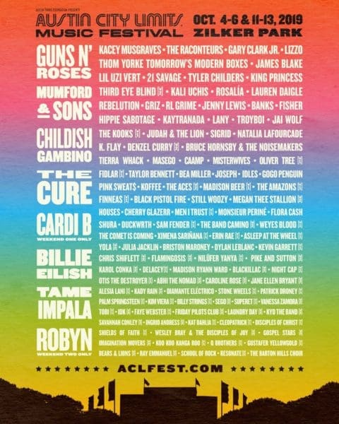Austin City Limits 2019 Lineup Revealed feat. Guns N’ Roses, Cardi B, Tame Impala, Childish Gambino