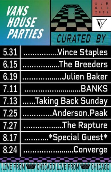 House of Vans Chicago Announces 2019 House Parties Lineup feat. Vince Staples, Anderson .Paak, BANKS