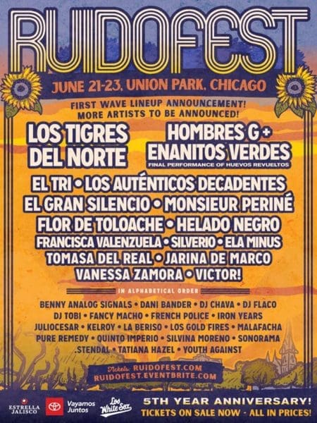 Ruido Fest 2019 Lineup Announced feat. Los Tigres Del Norte, Hombres G + Enanitos Verdes, Flor de Toloache