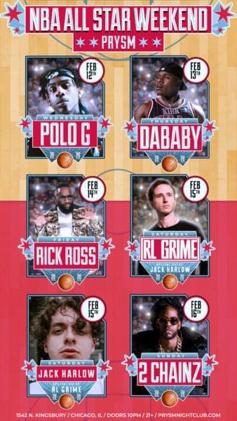 DaBaby, Polo G, 2 Chainz Are Hitting PRYSM for NBA All-Star Weekend