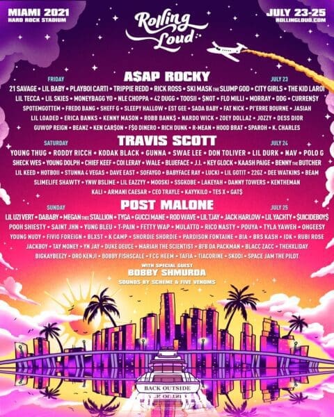 Rolling Loud Miami 2021 Announced feat. A$AP Rocky, Travis Scott, Post Malone, Megan Thee Stallion