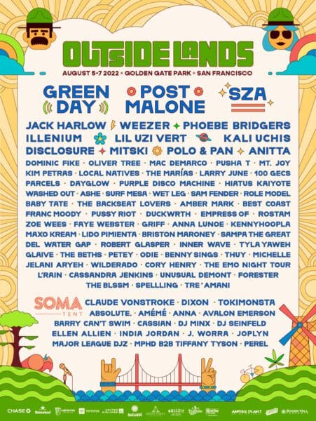 Outside Lands Announces 2022 Lineup feat. SZA, Green Day, Phoebe Bridgers, Lil Uzi Vert
