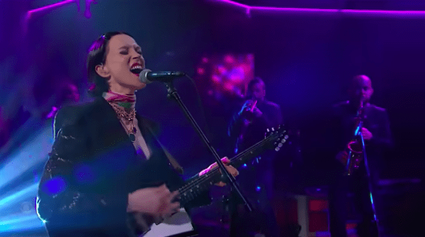 Video: St. Vincent Performs “Down” on ‘Colbert’