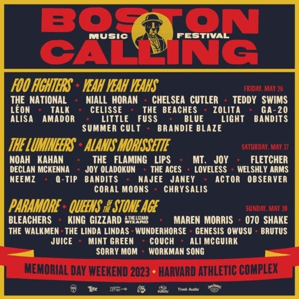 Boston Calling 2023 Lineup feat. Foo Fighters, Queens of the Stone Age, Paramore, Yeah Yeah Yeahs