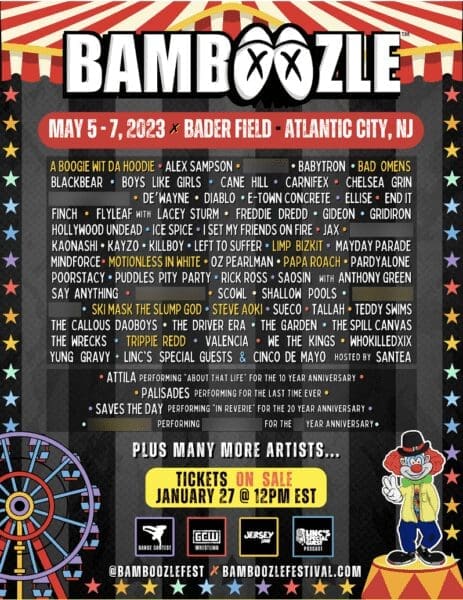 Bamboozle Festival 2023 Lineup feat. Limp Bizkit, Rick Ross, Steve Aoki