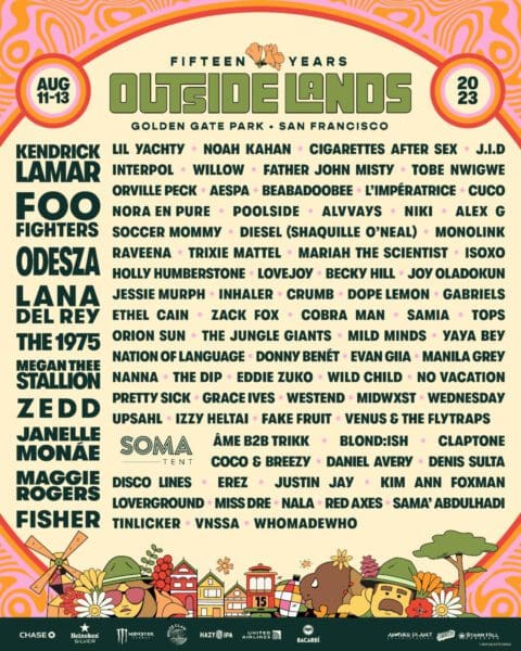 Outside Lands 2023 Lineup Announced: Kendrick Lamar, Foo Fighters, The 1975