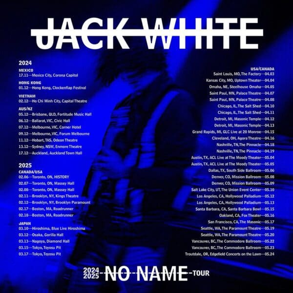Jack White Announces 2024-25 ‘No Name Tour’