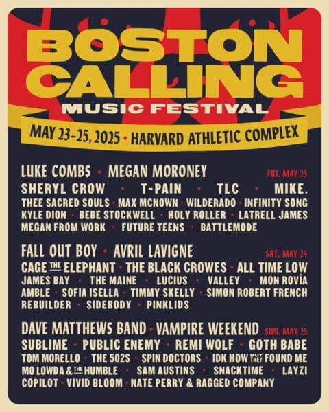 Boston Calling 2025 Lineup features Vampire Weekend, Fall Out Boy, Cage the Elephant